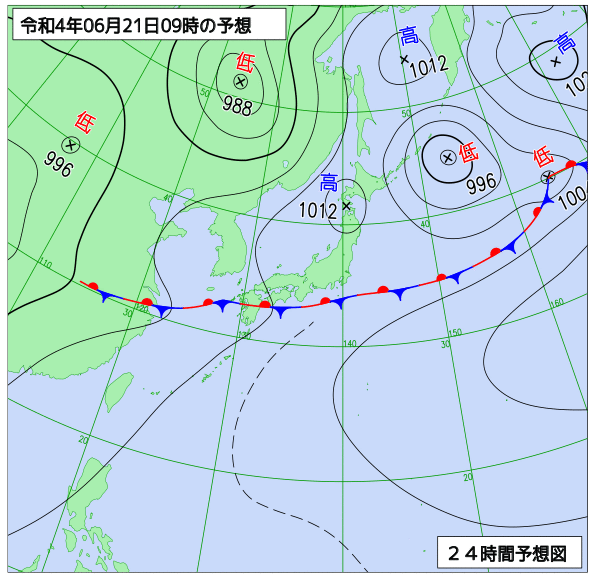 気象庁作成天気図
